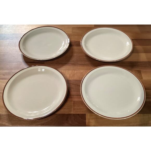 Grace Stoneware DESERT SAND 4 Salad Plates Vintage Made In Japan - Picture 1 of 9